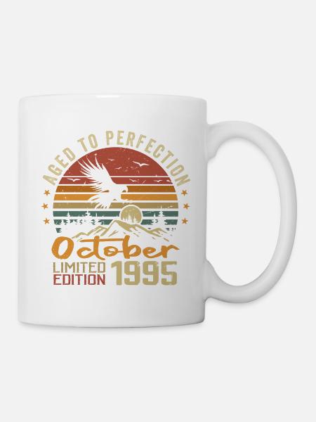 Vintage Octobre 1995 - Cadeau Rétro Octobre 1995 - Mug blanc - blanc