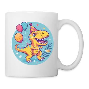 dinosaure t-rex anniversaire bébé - Mug blanc - blanc - Droite