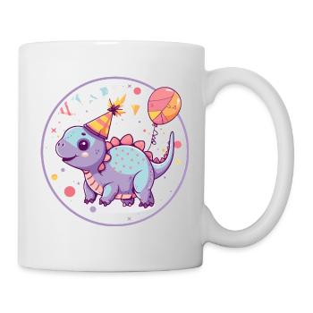 Dinosaur stegosaurus birthday baby - Mug - white - Right