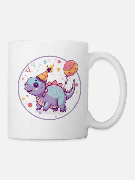 Dinosaurier stegosaurus Geburtstag Baby - Tasse - Weiß