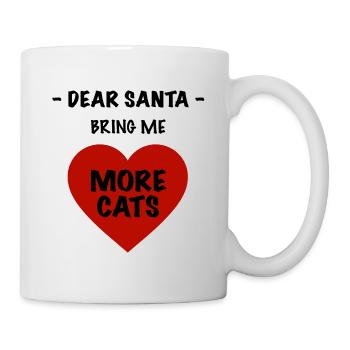 Weihnachtsdesign Katze - Tasse - Weiß - Rechts