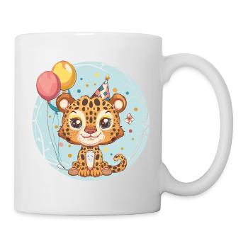 Bébé d’anniversaire léopard - Mug blanc - blanc - Droite