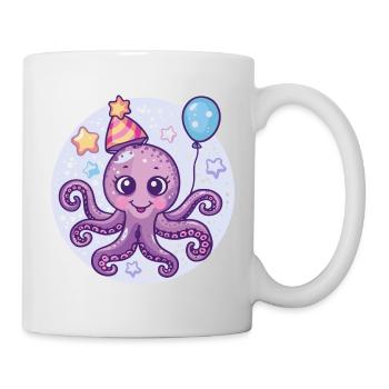 Octopus Birthday Baby - Mug - white - Right