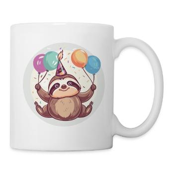 Faultier Geburtstag Baby - Tasse - Weiß - Rechts