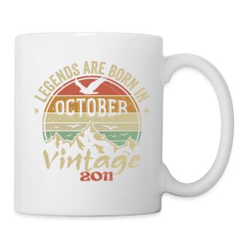 Génial depuis octobre 2011 - Cadeau octobre 2011 - Tasse - Weiß - Rechts