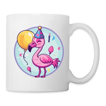 Flamingo Geburtstag Baby - Tasse - Weiß - Rechts