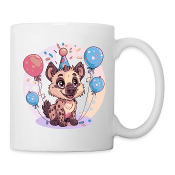 Hyène Anniversaire Bébé - Mug blanc - blanc - Droite
