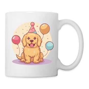 Golden Retriever Chiens Anniversaire Bébé Drôle - Mug blanc - blanc - Droite