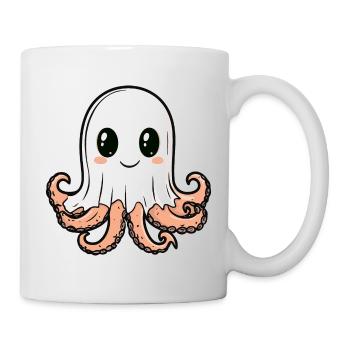 Oktopus Halloween Lustig Geist - Tasse - Weiß - Rechts