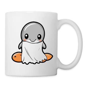 Dolphin Halloween Funny Ghost - Mug - white - Right