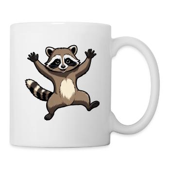 Pedro der Waschbär - Tasse - Weiß - Rechts