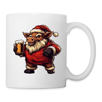 Pork Beer Xmas Christmas Wild Boar - Mug - white - Right