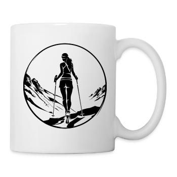 Nordic Walking Woman - Mug - white - Right