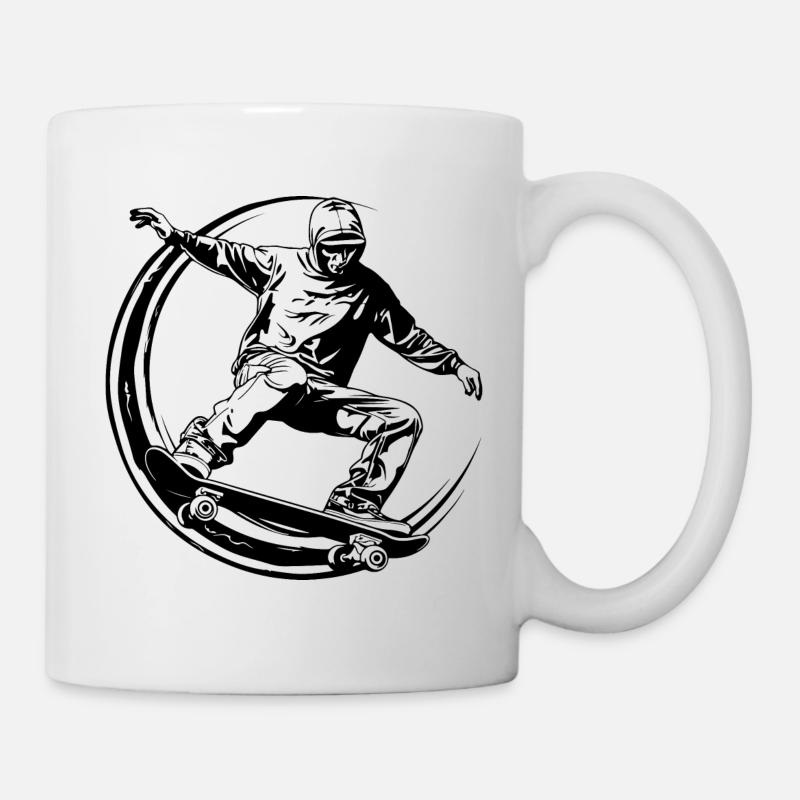 Skateboarding Mann Skateboard - Kop/krus - hvid