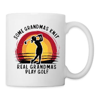 Golfing grandmother – real power! - Mug - white - Right