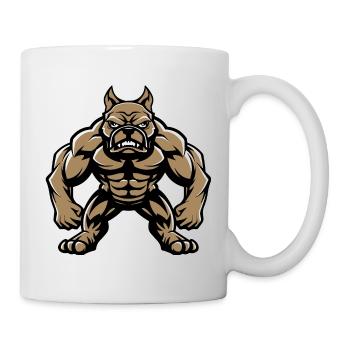 Bulldog Dog Muscles Fitness - Mug - white - Right
