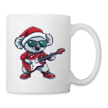 Guitare Rocker de Noël Koala - Mug blanc - blanc - Droite
