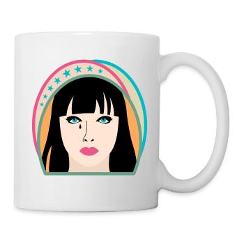 Femme solitaire à la fenêtre - Mug blanc - blanc - Droite