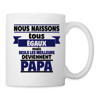 Les meilleurs deviennent papas,cadeau pour un papa - Mug blanc - blanc - Droite