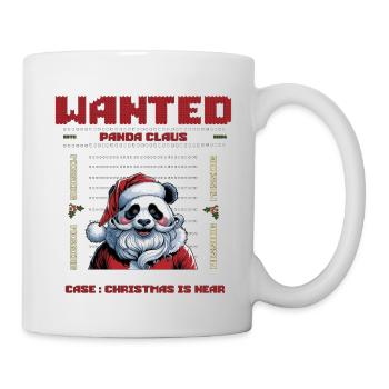 "Wanted: Panda Claus" - Tasse - Weiß - Rechts