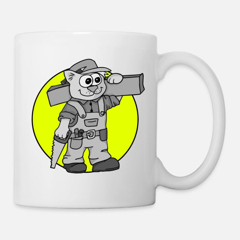 Beruf Schreiner Retro - Tasse - Weiß