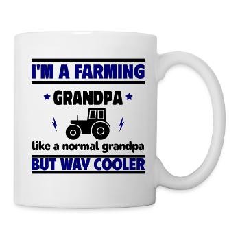Ich bin ein cooler Opa echter Landwirtschaftsfan - Tasse - Weiß - Rechts