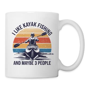 Humor für stille Kajakangler - Tasse - Weiß - Rechts