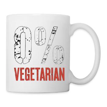 0% Vegetarian 9 - Tasse - Weiß - Rechts