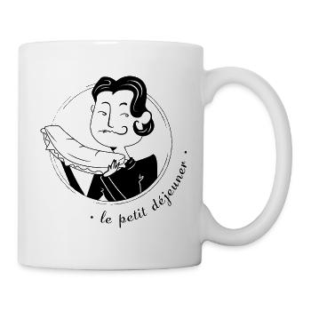 Le petit déjeuner - Mug blanc - blanc - Droite