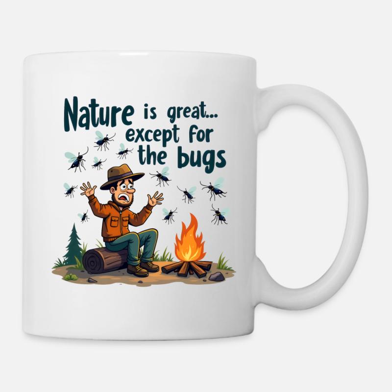Camping is great except for the annoying mosquitoes! - Mug - white