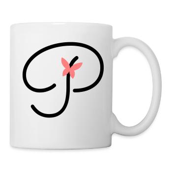 Lettre P Papillon Lettre - Mug blanc - blanc - Droite