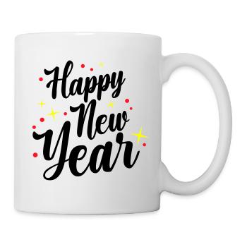 Happy New Year Silvester - Tasse - Weiß - Rechts