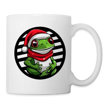 Frosch Weihnachten X-Mas - Tasse - Weiß - Rechts