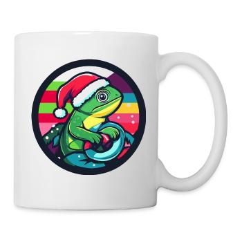 Caméléon Noël Noël - Mug blanc - blanc - Droite