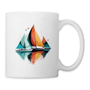 Segeln Meer Ruhig Ruhig Ozean Im Freien - Tasse - Weiß - Rechts