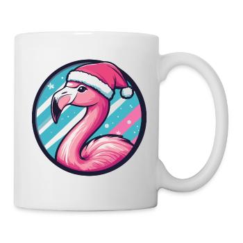 Flamingo Weihnachten X-Mas - Tasse - Weiß - Rechts