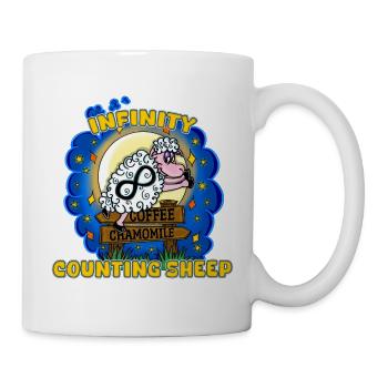Funny Infinity Counting Sheep Sleepless Nights - Mug - white - Right