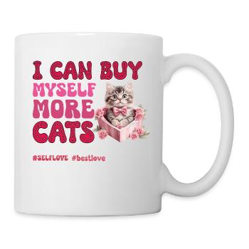 Chat de la Saint-Valentin - Mug blanc - blanc - Droite