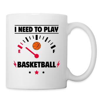Je dois jouer au basket - Mug blanc - blanc - Droite