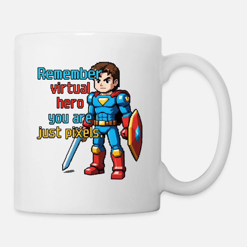 Héros du jeu juste des pixels - Mug blanc - blanc