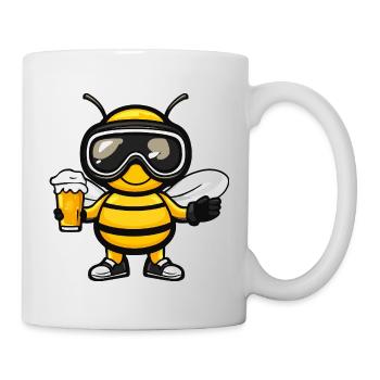Bee Après-Ski Bière Bande dessinée - Mug blanc - blanc - Droite