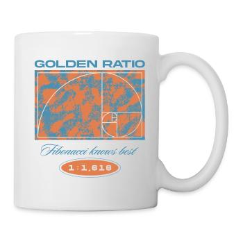 Goldener Schnitt – Fibonacci knows best - Tasse - Weiß - Rechts
