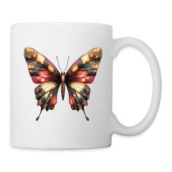 Beautiful colorful butterfly, 7 year old girl birthday - Mug - white - Right