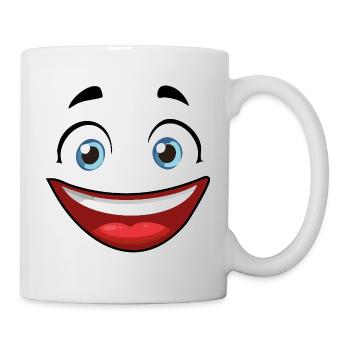 Witziges Gesicht für deine Textilien - Tasse - Weiß - Rechts