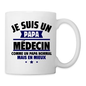 papa médecin : cadeau fête des pères - Mug blanc - blanc - Droite