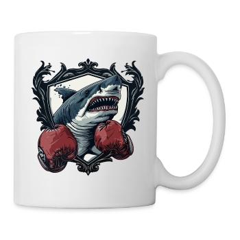 Hai Boxer MMA Logo - Tasse - Weiß - Rechts
