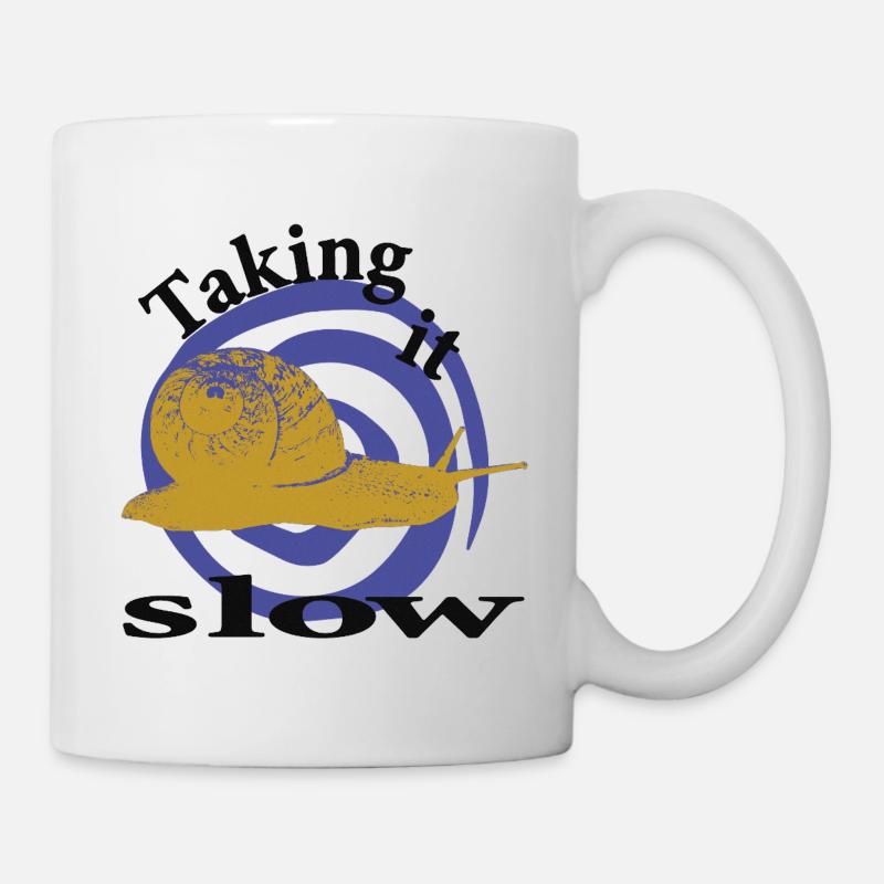 Entspannte Schnecke – Taking It Slow - Tasse - Weiß