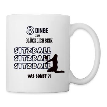 Sitzball Was Sonst Spieler Liebhaber Sitzballer - Tasse - Weiß - Rechts