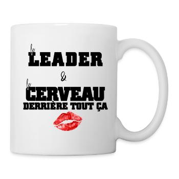 Le Leader et le Cerveau - Humour Couple Cadeau Fun - Mug blanc - blanc - Droite