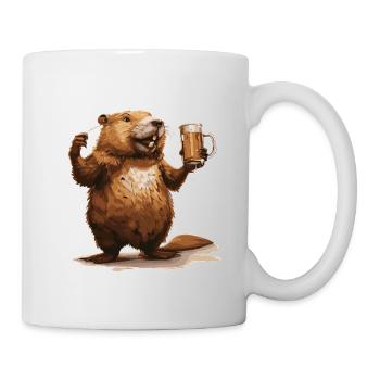Beaver Beer Funny - Mug - white - Right